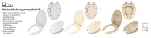 Asientos para baño alargado modelo milan