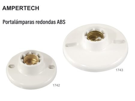 Portalámparas redondas abs