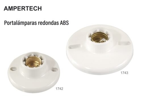 Portalámparas redondas abs