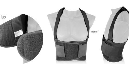 Faja lumbar de malla transpirable de 5 varillas
