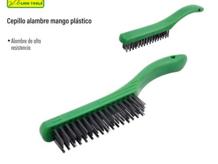 Cepillo alambre mango plástico  4 x 16 pinceles