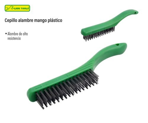 Cepillo alambre mango plástico  4 x 16 pinceles
