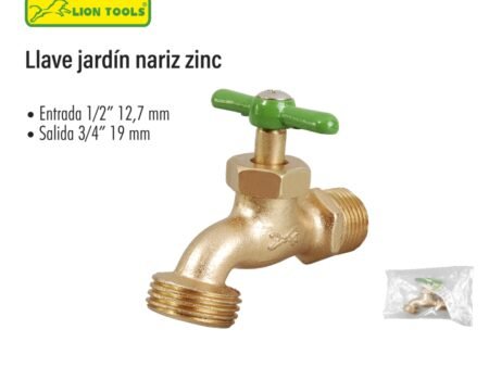 Llave jardin nariz zinc