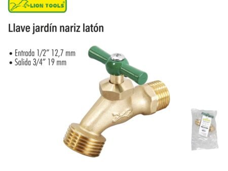 Llave jardin nariz latón