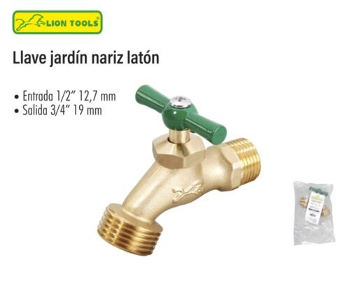 Llave jardin nariz latón