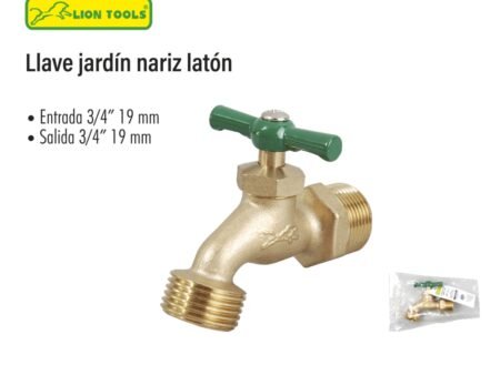 Llave jardin nariz latón