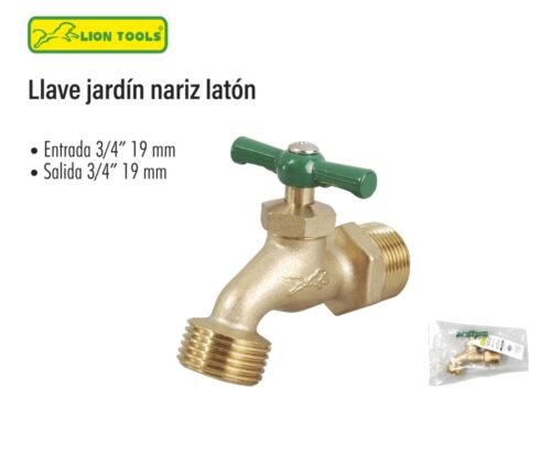 Llave jardin nariz latón