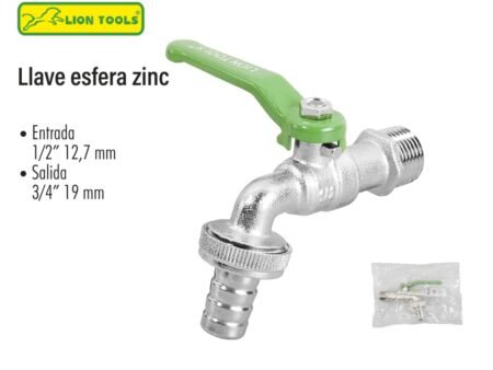 Llave esfera zinc