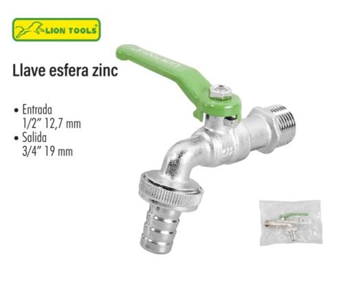 Llave esfera zinc