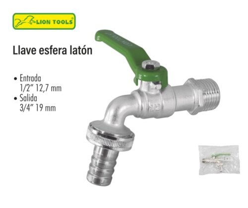 Llave esfera latón