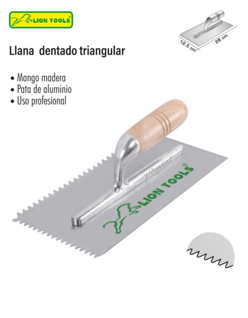 Llana dentado triangular