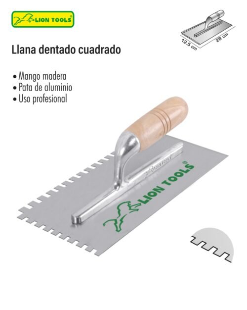 Llana dentado cuadrado