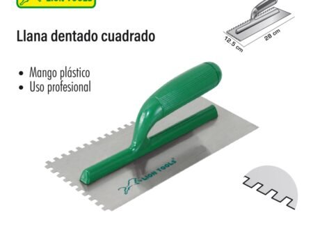 Llana dentado cuadrado