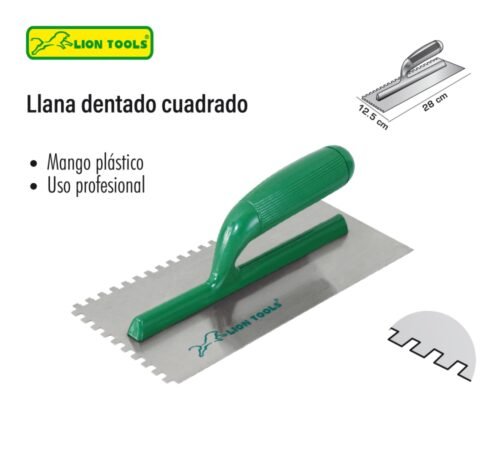 Llana dentado cuadrado