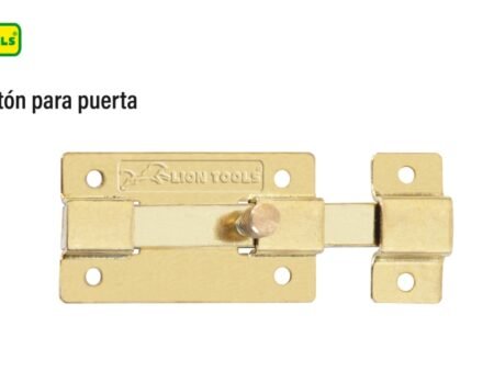 Pasador botón para puerta acero latonado