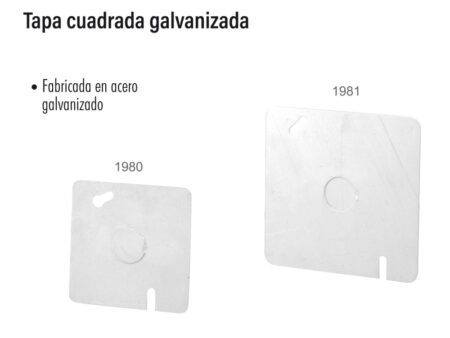Tapa cuadrada galvanizada