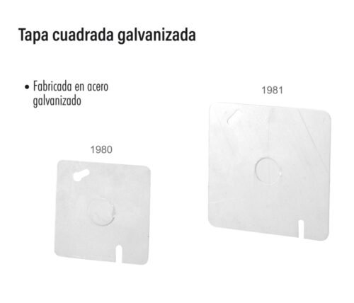 Tapa cuadrada galvanizada
