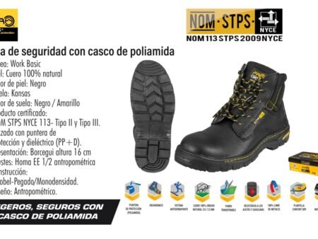 Bota de seguridad con casco de poliamida