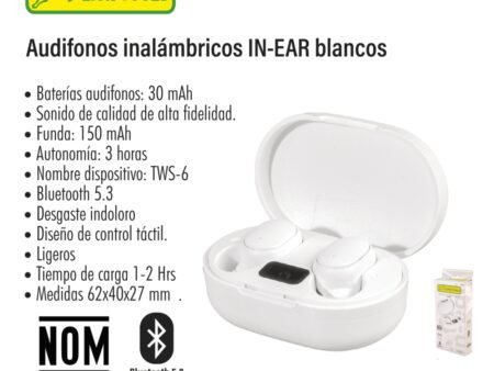 Audifonos inalámbricos in-ear blancos