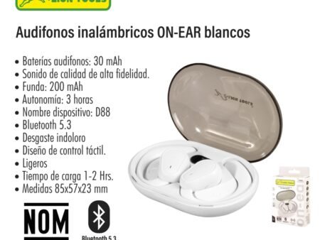 Audifonos inalámbricos on_ear blancos