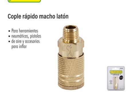 Cople rapido macho latón