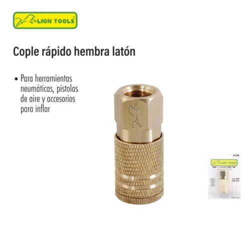 Cople rapido hembra latón