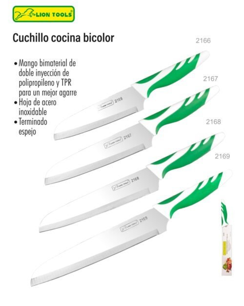 Cuchillo cocina bicolor