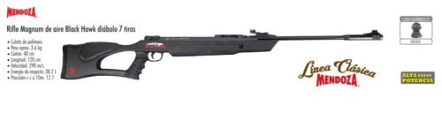 Rifle magnum de aire black hawk diabolo 7 tiros