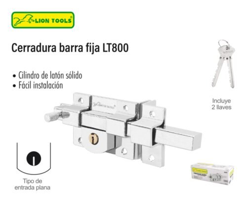 Cerradura barra fija lt800