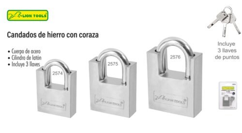 Candados de hierro con coraza