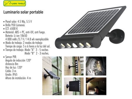 Luminario solar portable