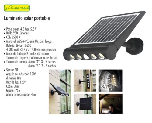 Luminario solar portable