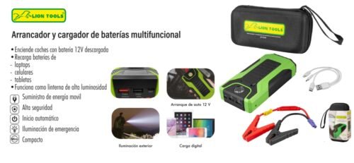 Arrancador y cargador de baterías multifuncional