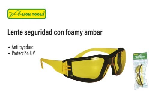 Lente de seguridad con foamy ambar