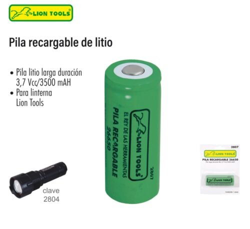 Pila recargable de litio