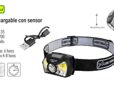 Linterna recargable con sensor