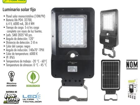 Luminario solar fijo