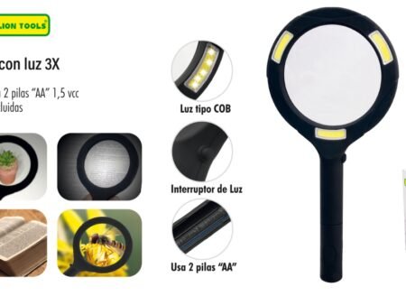 Lupa con luz 3x