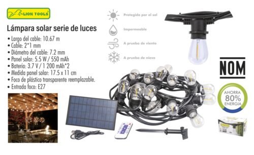 Lampara solar serie de luces