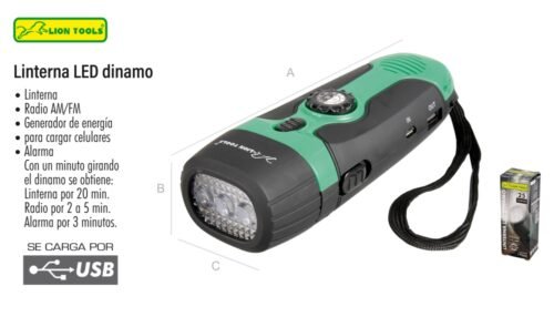 Linterna led dinamo