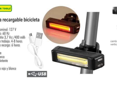 Linterna recargable bicicleta