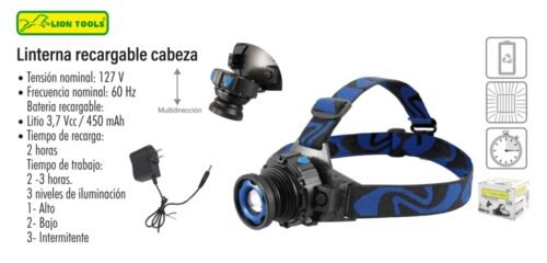 Linterna recargable cabeza