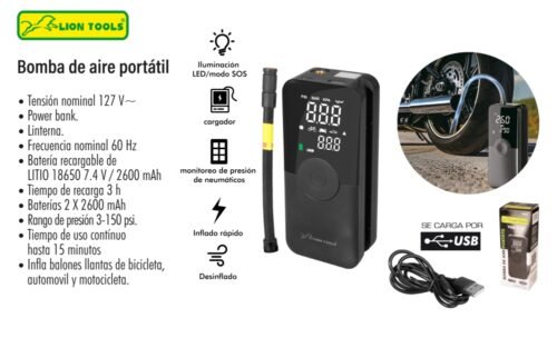 Bomba de aire portátil