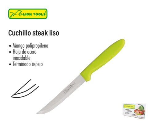 Cuchillo steak liso verde