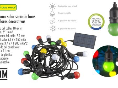 Lampara solar serie de luces de colores decorativas