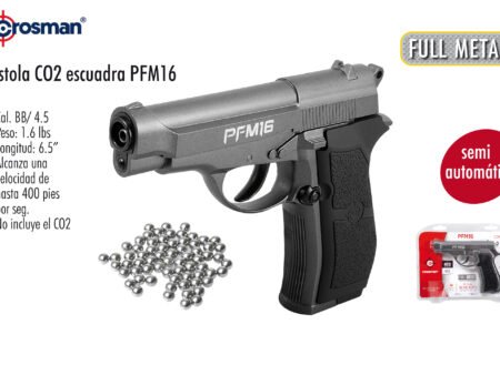 Pistola co2 escuadra pfm16