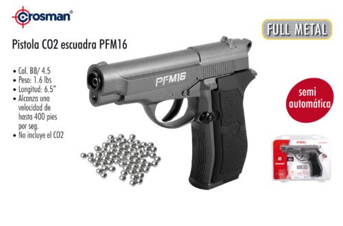 Pistola co2 escuadra pfm16
