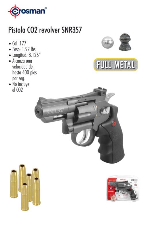 Pistola co2 revolver snr357