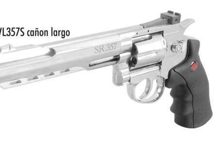 Pistola co2 revolver crvl357s cañon largo