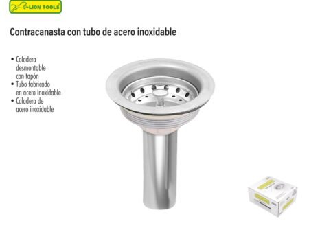 Contracanasta con tubo de acero inoxidable